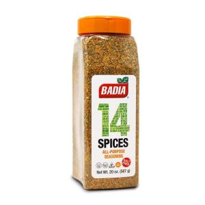 image:imageBadia 14 Spices SaltFree All Purpose Seasoning 20 oz  Savory Blend of Garlic Onion Herbs Spices amp Peppers