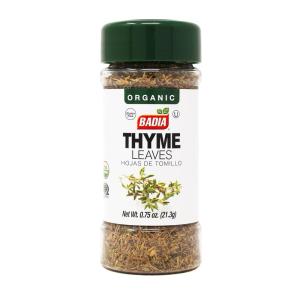image:imageBadia Organic Thyme Leaves 075 oz  Aromatic Herb for Soups Stews Meats amp Vegetables